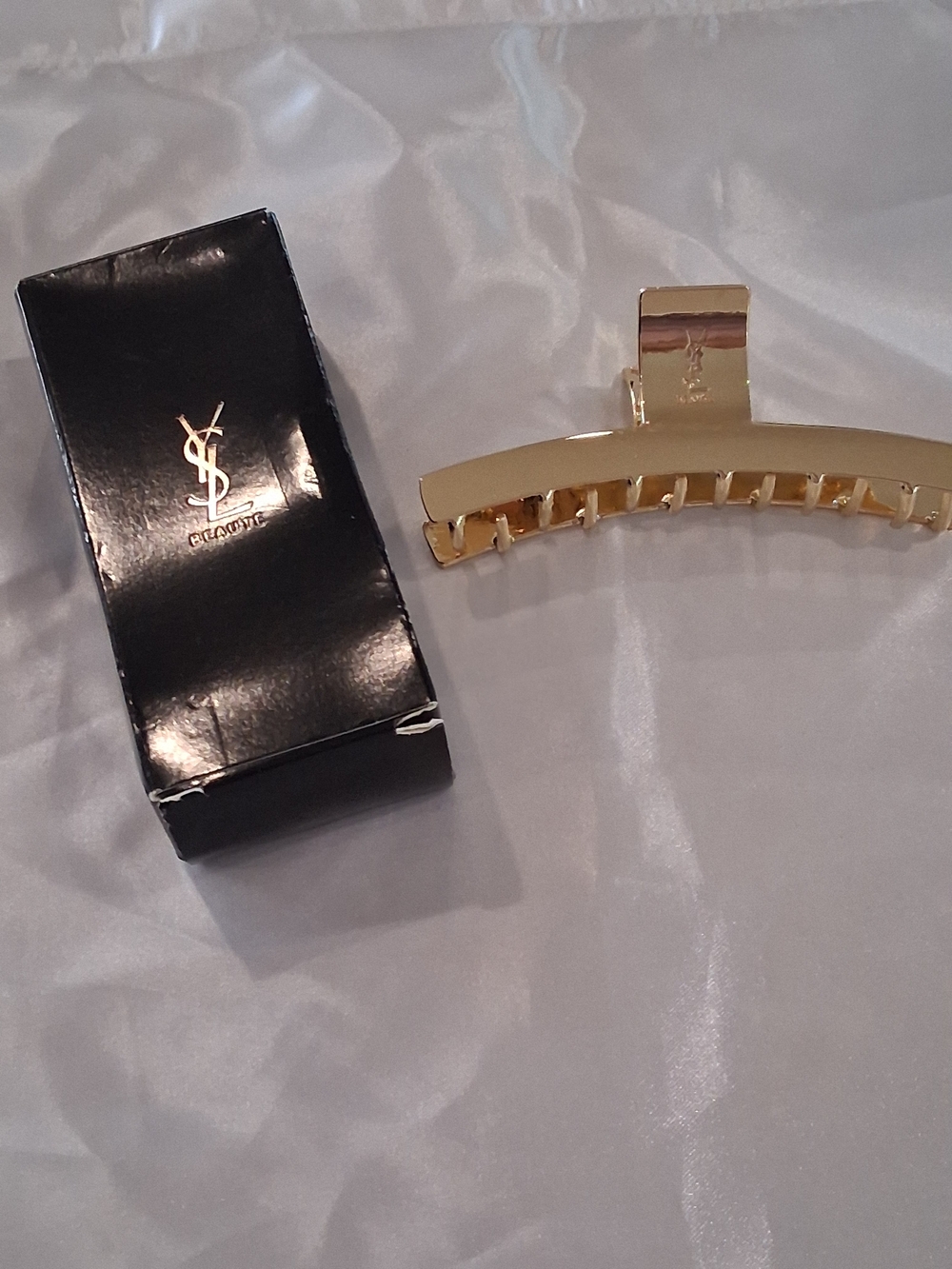 Yves Saint Laurent VIP/GWP Gold Hair Clip - Sleek Designer Accessory.New